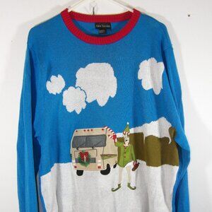 Alex Stevens Man with RV Camper Ugly Christmas Sweater Unisex Adult XXL